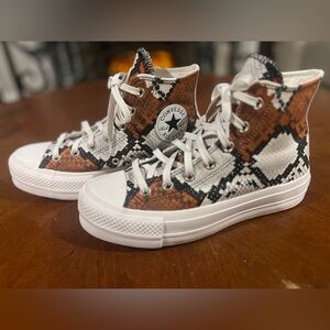 Converse Chuck Taylor All Star Lift High-Top Platform Sneakers snake print